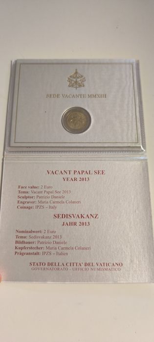 2 Euros Vaticano - Sede Vacante 2013