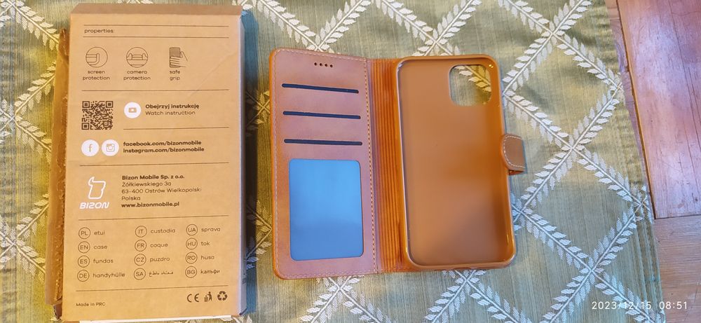 Etui telefon BIZON iphone 11 pro wallet rudy, brązowy