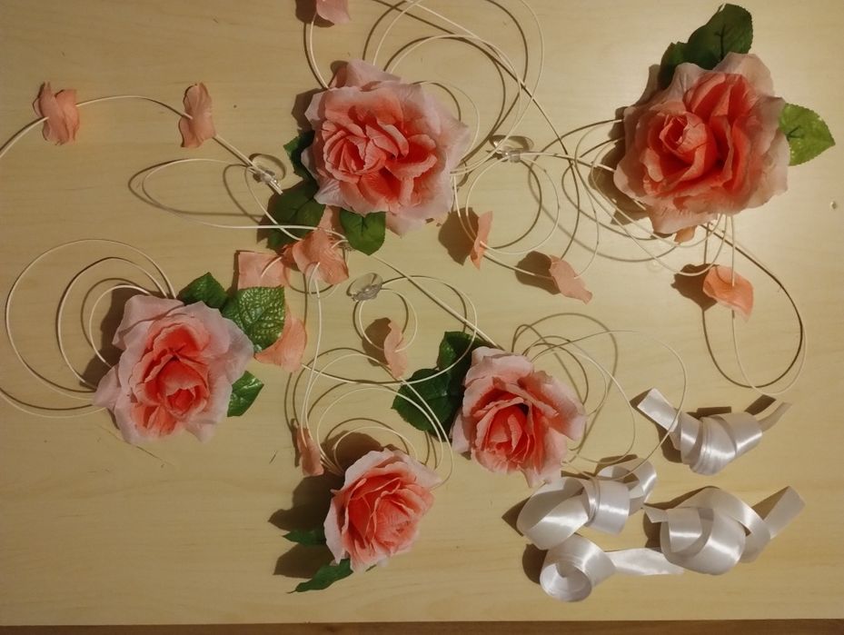 Ozdoby weselne / ścianka weselna / ozdoby na auto / topper weselny