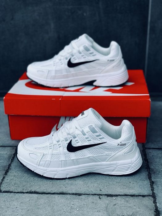 Nike P-600 мужские подростковые найки на лето / кожаные красивки найк / кросовки Найк п6000 Найк аир макс Лето 2026 / кроссовки белые мужские п 6000