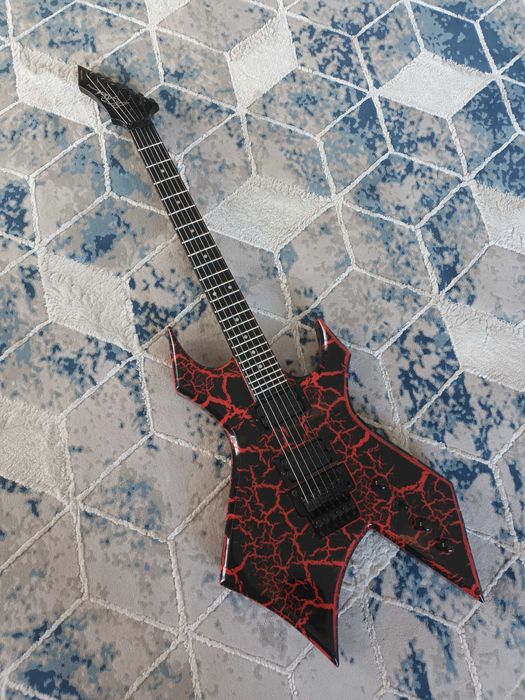B.C. Rich Warlock Legacy Floyd Rose Red Crackle Gitara elektryczna Neck-through