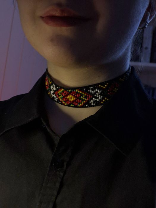 Стрічковий гердан | Чокер з бісеру | Ручна робота