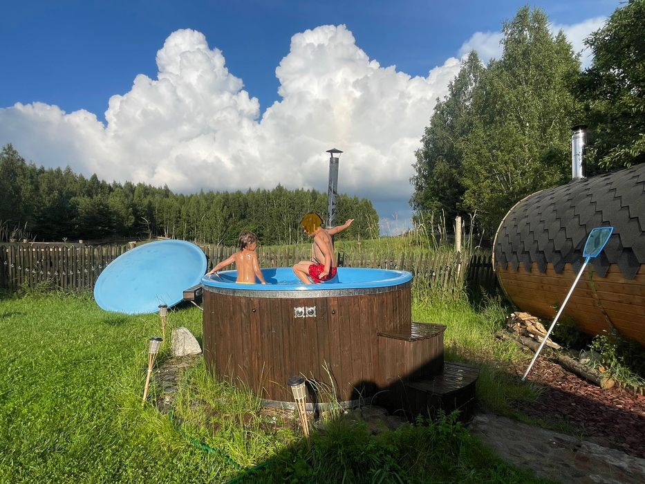 Dom na Warmii i Mazurach z sauną i banią, okolice jeziora Dadaj