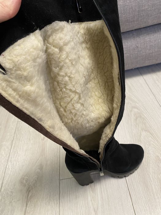 Замшеві зимові чоботи, 36 розмір