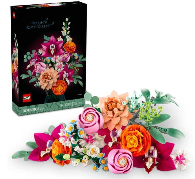 LEGO 10342 Botanicals – Piękny bukiet różowych kwiatów