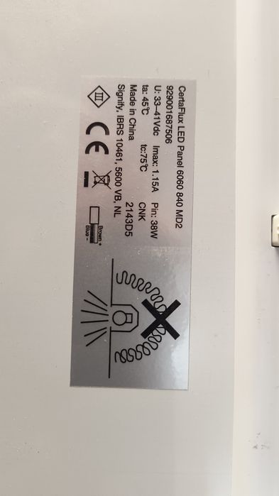 Светильник потолочный PHILIPS Certaflux Led Panel 6060 840 MD2