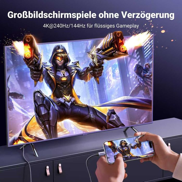 UGREEN – kabel USB-C do DisplayPort 1.4, 8K Ultra HD - 2 metry
