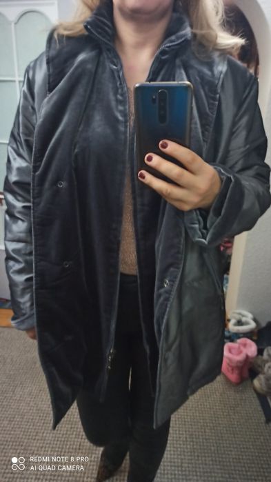 Kurtka damska zimowa płaszcz rozmiar 40 metaliczny