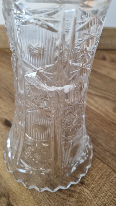 Wazon kryształowy PRL, stary wazon kryształ
