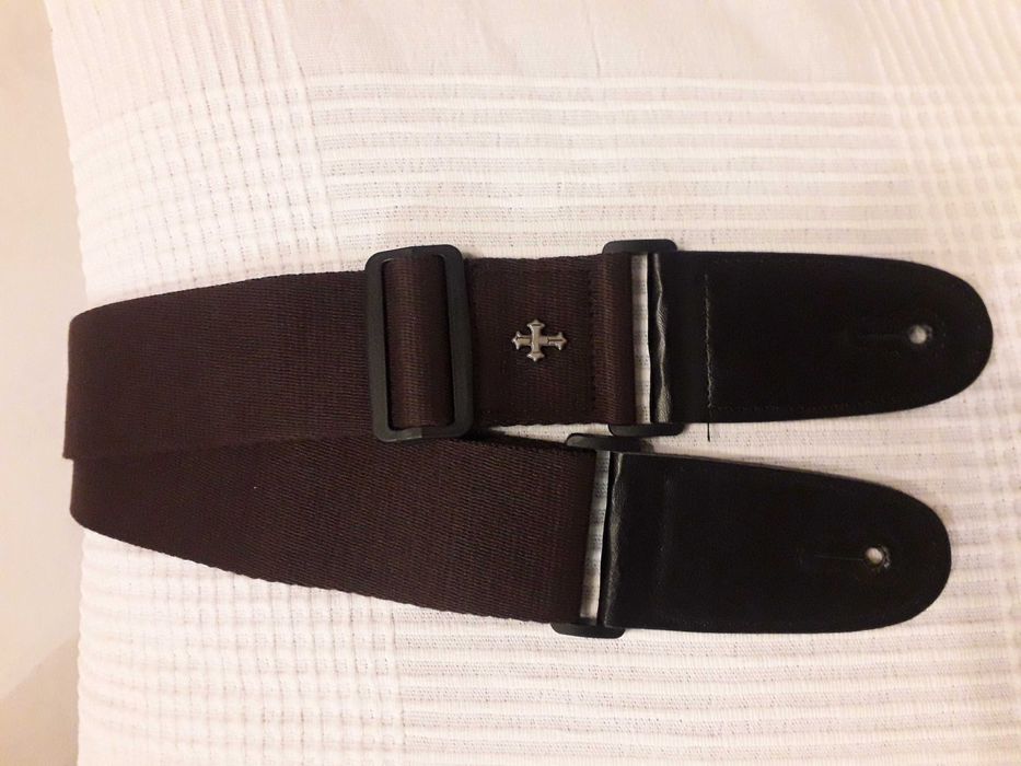 2 paski, pasy do gitary: brązowy (coffee) i czarny