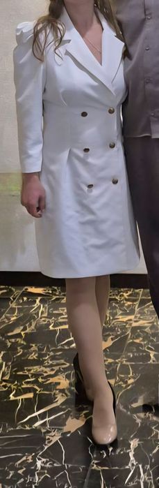 Сукня піджак біла