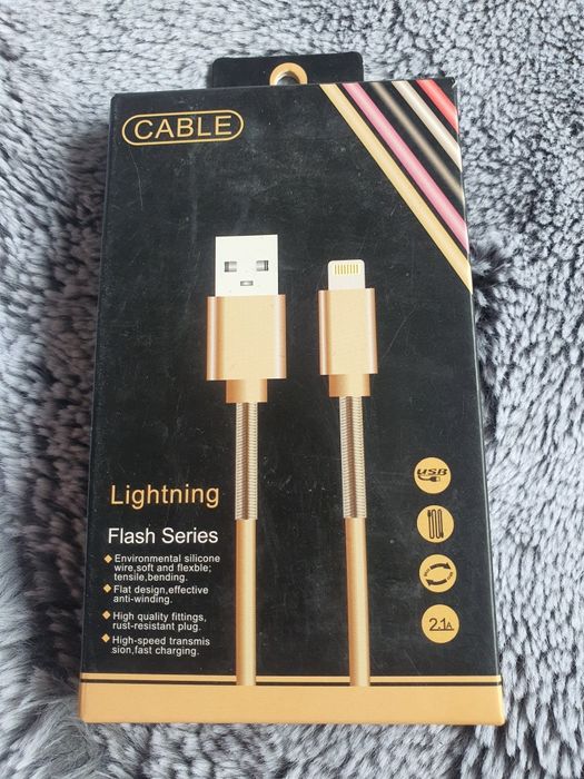 Kabel do telefonu Iphone lighting mocny czerwony
