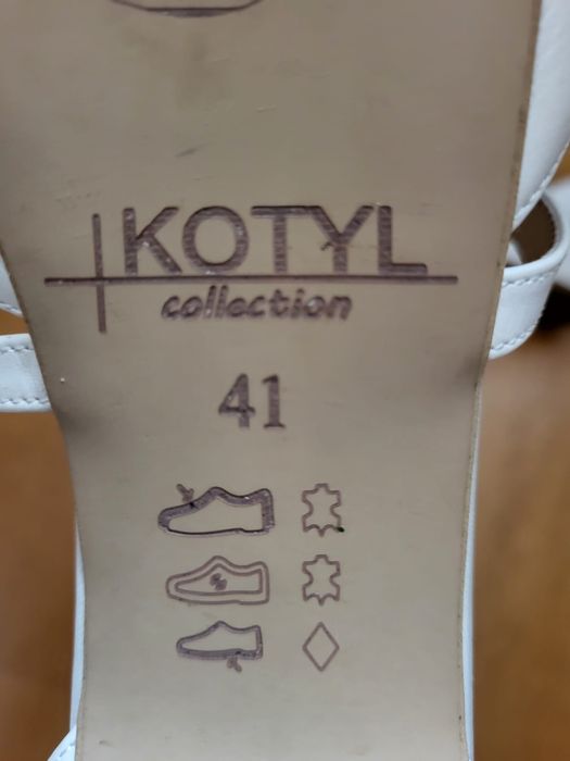 Czółenka ślubne na 4 cm obcasie - KOTYL 9917 ECRU PERŁOWE
