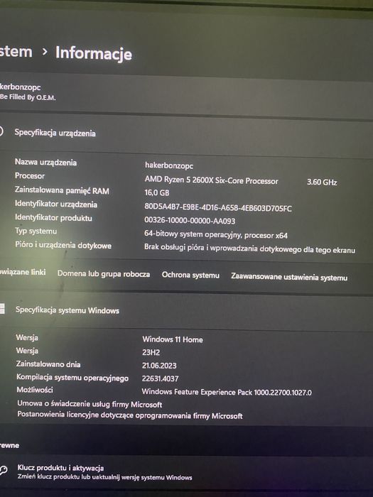 Komputer gtx 1660 ryzen 5 2600x