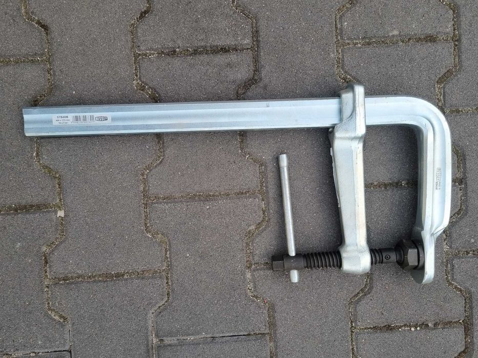 Ścisk śrubowy ślusarski stalowy wzmocniony Bessey STB40M 400/175
