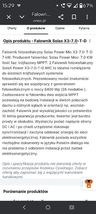 Sprzedam Falownik SOLAX POWER