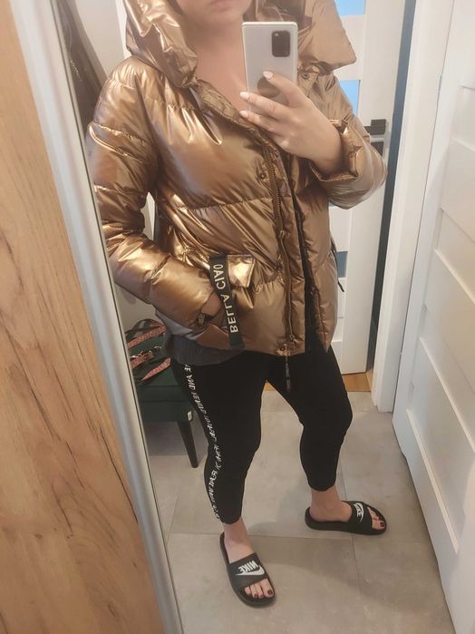 Kurtka puchowa miedziana