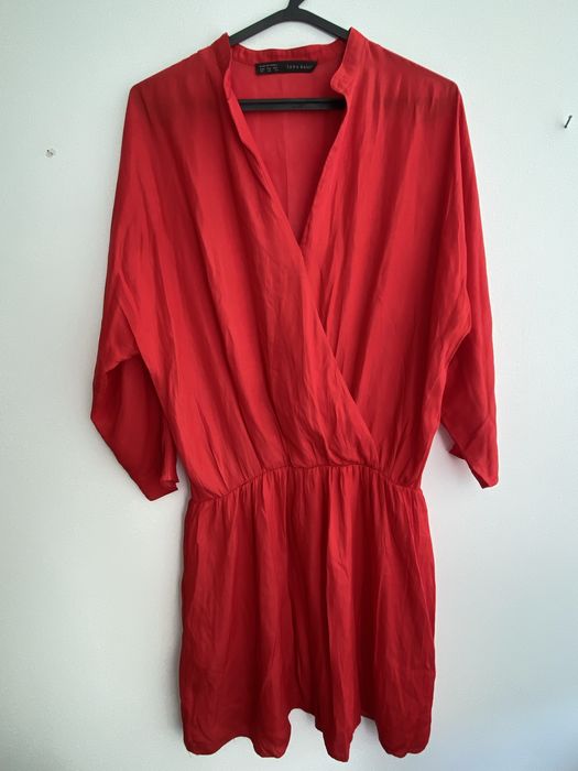 Vestido mulher vermelho XS Zara Basics