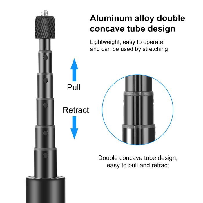Wysuwany, niewidoczny statyw do selfie do kamery Insta360 X5 X4 X3