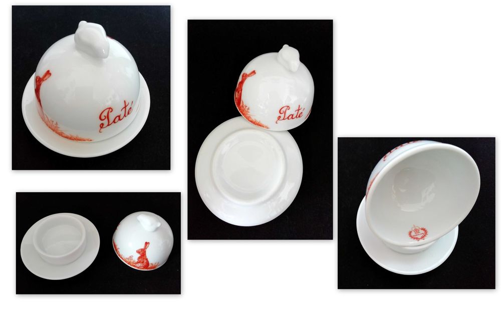 Prato The Hunter by Myott, Covilhete de paté Royal, Pote/ caixa Porart