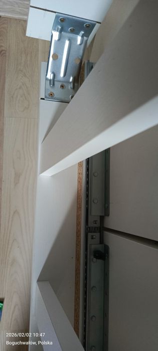 Stół okrągły  bialy rozkładany