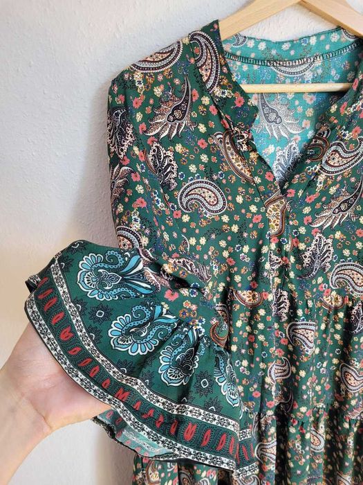 Wiskozowa sukienka boho nowa