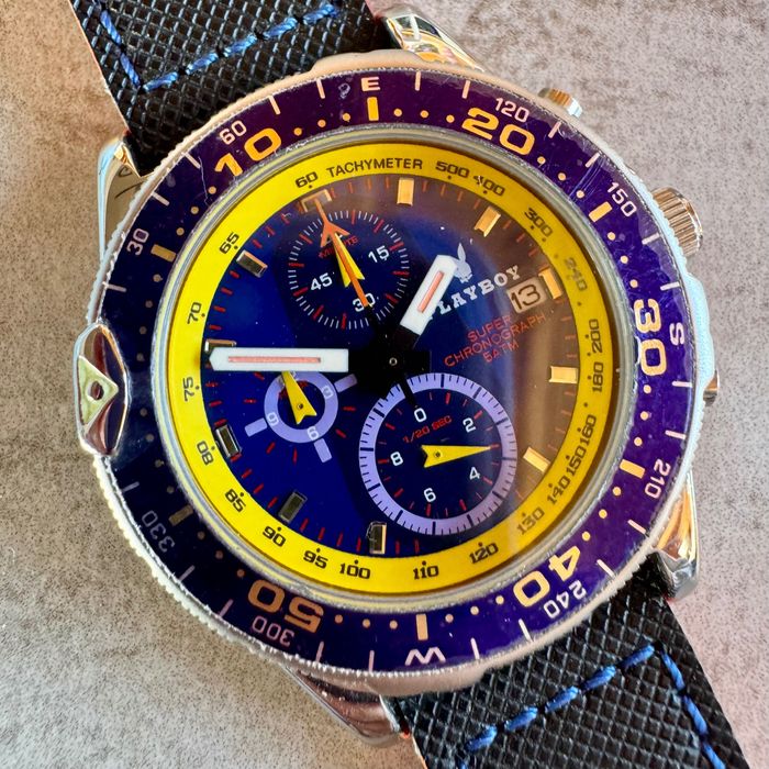 Playboy Time Force chronograf kwarc 41 mm NIEUŻYWANY