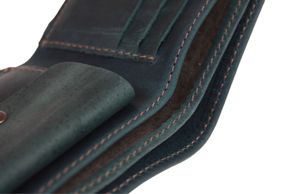 Гаманець чоловічий шкіряний маленький SULLIVAN gm2-6(8) зелений