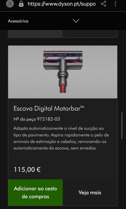 Aspirador Dyson  V15 Detect - Acessórios Originais Dyson