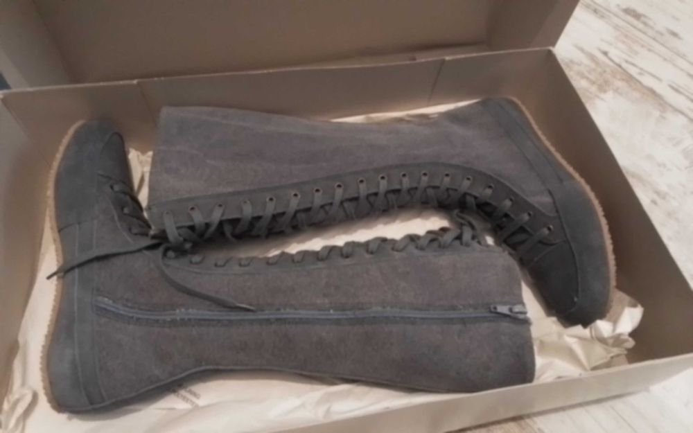 Чобітки бавовняні з замшею,р 37