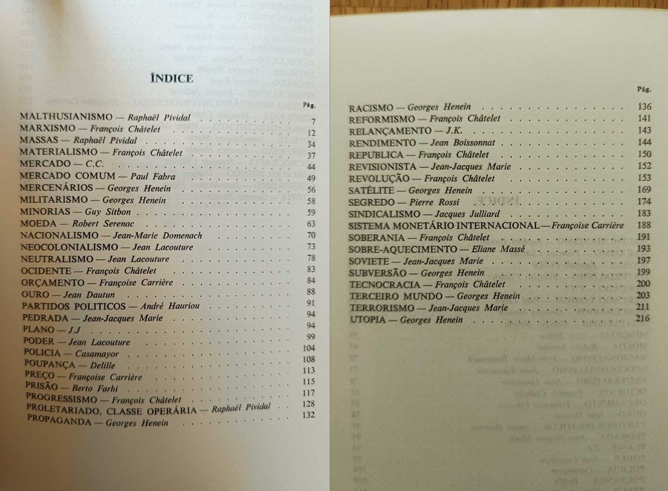 Pequena Enciclopédia Política (I e II) - Lacouture, Châtelet et al.