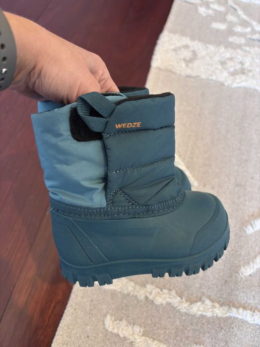 botas neve quentes Decathlon tamanho 20