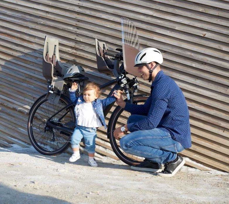 Fotelik rowerowy Bobike Mini Exclusive na przód z osłoną