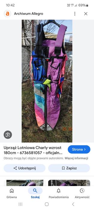 Uprząż Lotnicza stan bardzo dobra