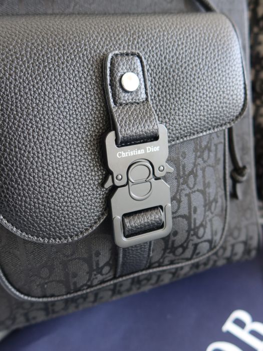 Рюкзак черный Christian Dior Saddle Backpack кристиан диор мужской