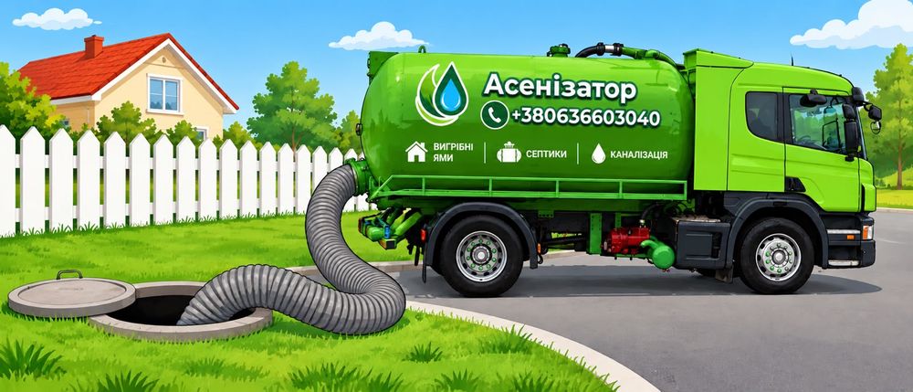 Асенізатор каналізація септик автомийка