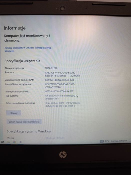 Laptop HP 8GB RAM