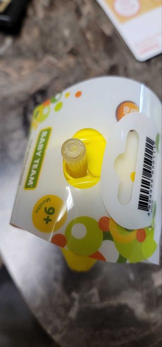 Поильник-непроливайка с силиконовой трубочкой и ручками, 220мл. 9+