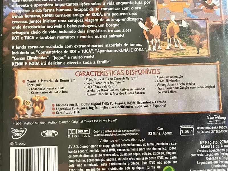 DVD - Kenai e Koda (Brother Bear) - Disney 2003