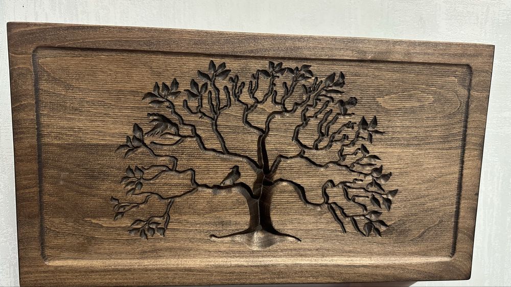 Дерев'яна чабань з гравіруванням "Дерево життя"