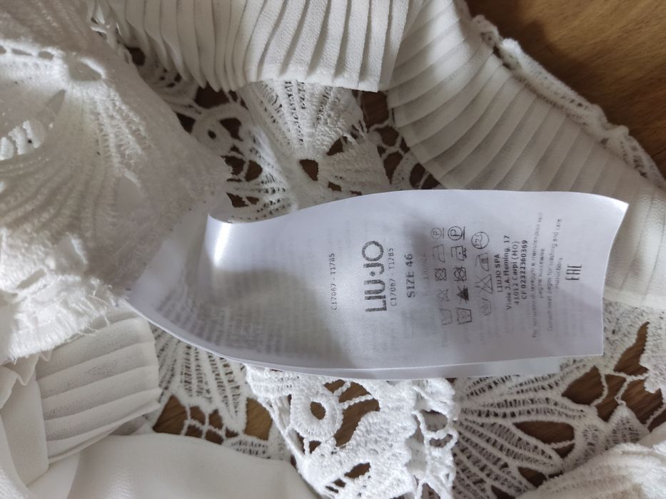 Bluzka damska koszulka Liu jo M L oversize koronka