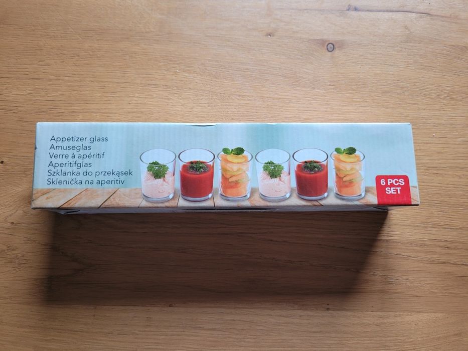 Szklanki do deserów przekąsek nowe 6 sztuk