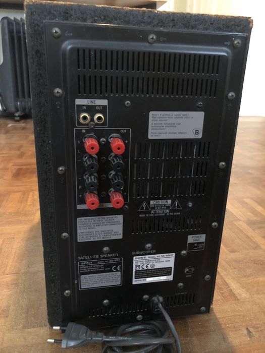 Sistema Sony Pascal - Subwoofer Sony SA-WMS7 e colunas Sony SS-MS7