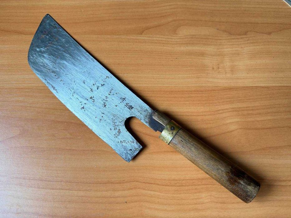 Старый японский нож 豊稔光山 (Hōnen Kōzan) из углеродистой стали