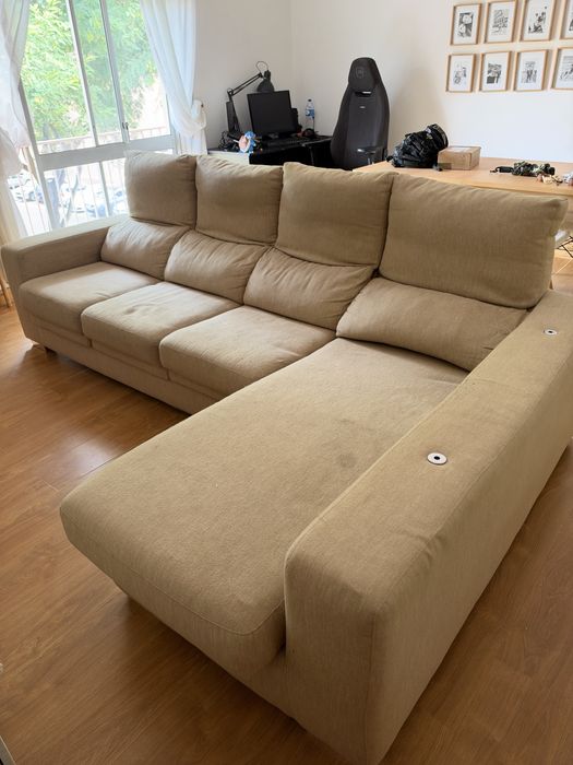 Sofa 4 lugares bege