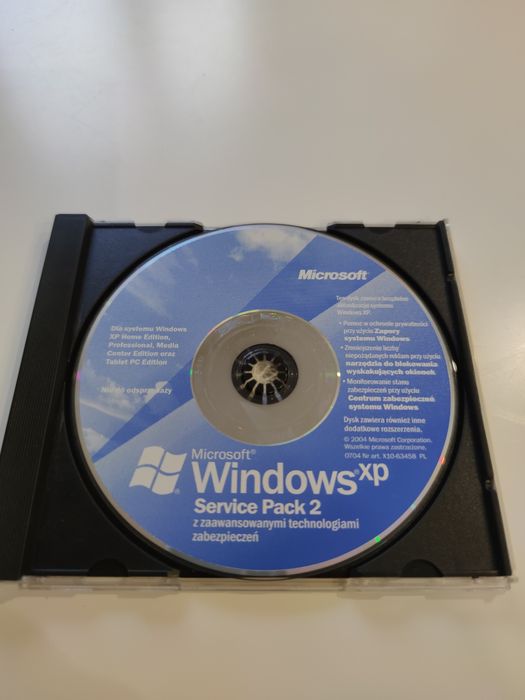 Legendarny retro Klasyk Microsoft Windows XP service pack 2 wersja polska home edition professional