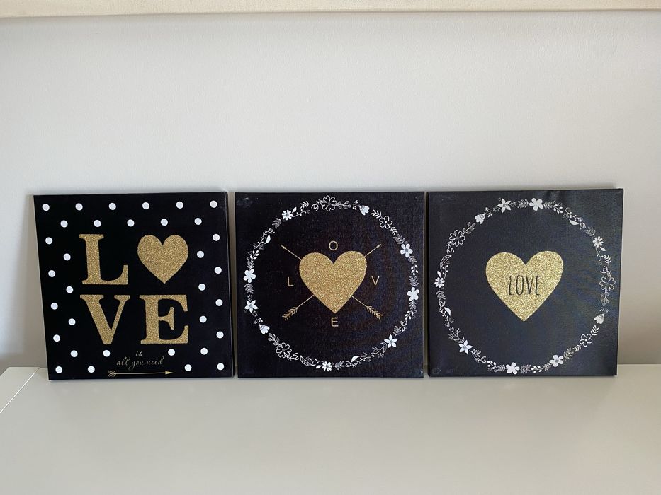 3 quadros decorativos