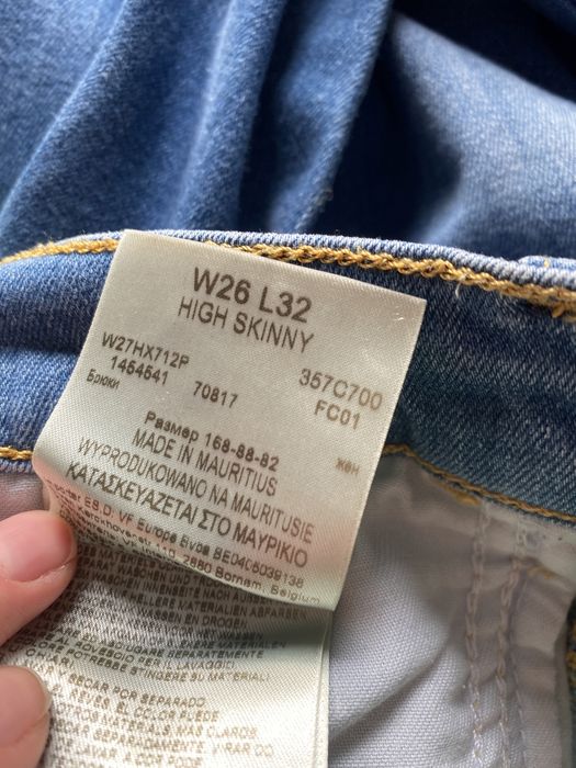 Jeansy Wrangler High Skinny W26 L32