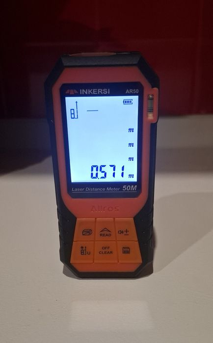 Лазерна рулетка INKERSI AR50 на 50 м від батарейок