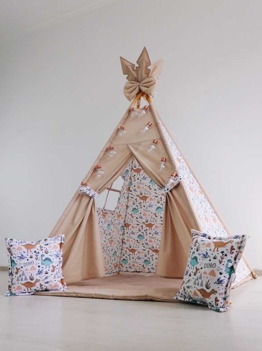Вігвам для хлопчика Динозаврики. Повний комплект